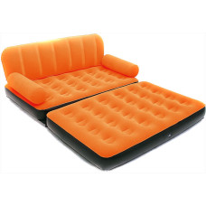 Надувний диван-трансформер 5 в 1 BestWay 67356 Помаранчевий Comfort (Air-O-Space) (188x152x64) + насос 220V.