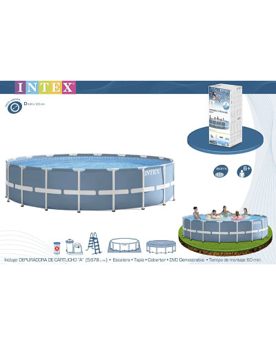 Intex 26752 - круглий каркасний басейн Prism Frame 549х122 см
