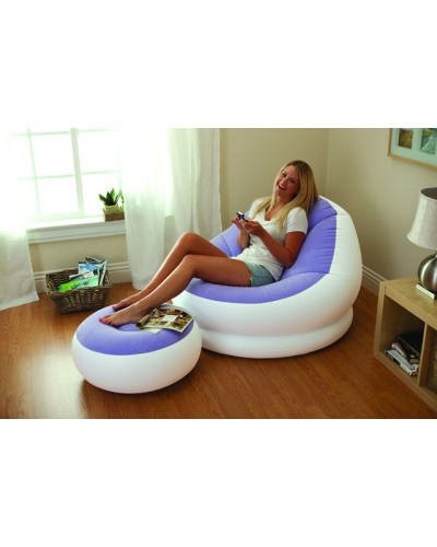 Надувное кресло Intex Cafe Chaise Chair 68572 Фиолетовое (104x109x71 см.)