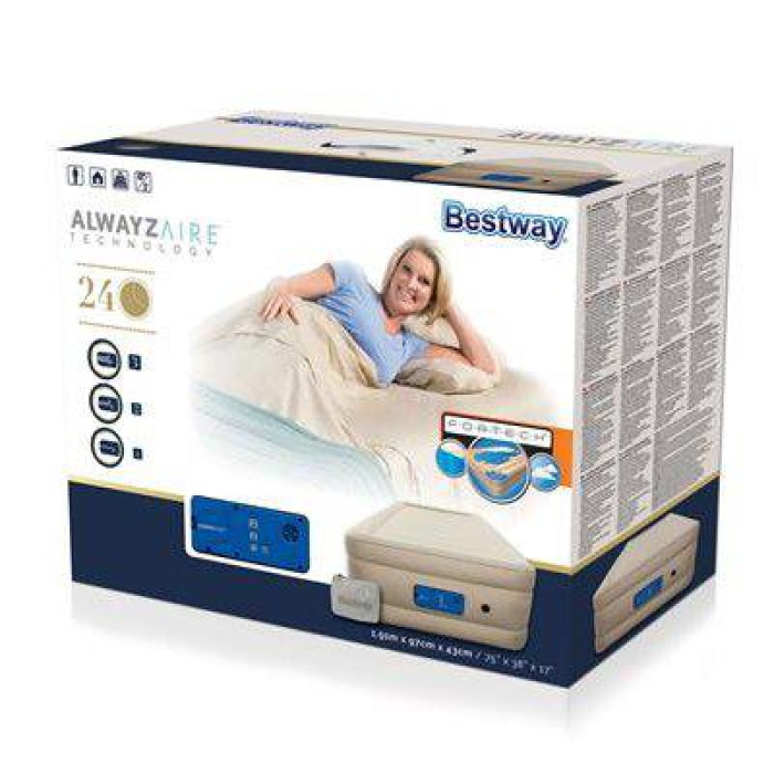 Надувная кровать BestWay 191х97х43 см (69030) с электронасосом Надувная кровать BestWay 191х97х43 см (69030) с электронасосом
