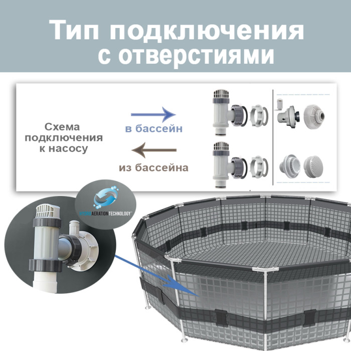Каркасний басейн 56705, 671 х 132 см (9 463 л/год, драбина, підстилка, тент) Каркасний басейн 56705, 671 х 132 см (9 463 л/год, драбина, підстилка, тент)